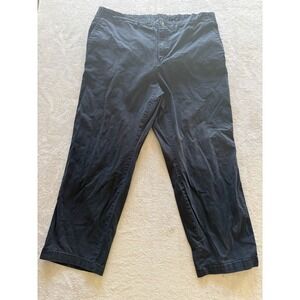 Old Navy Women's 2X Black Chino Pants Elastic Waist Casual Comfort‎